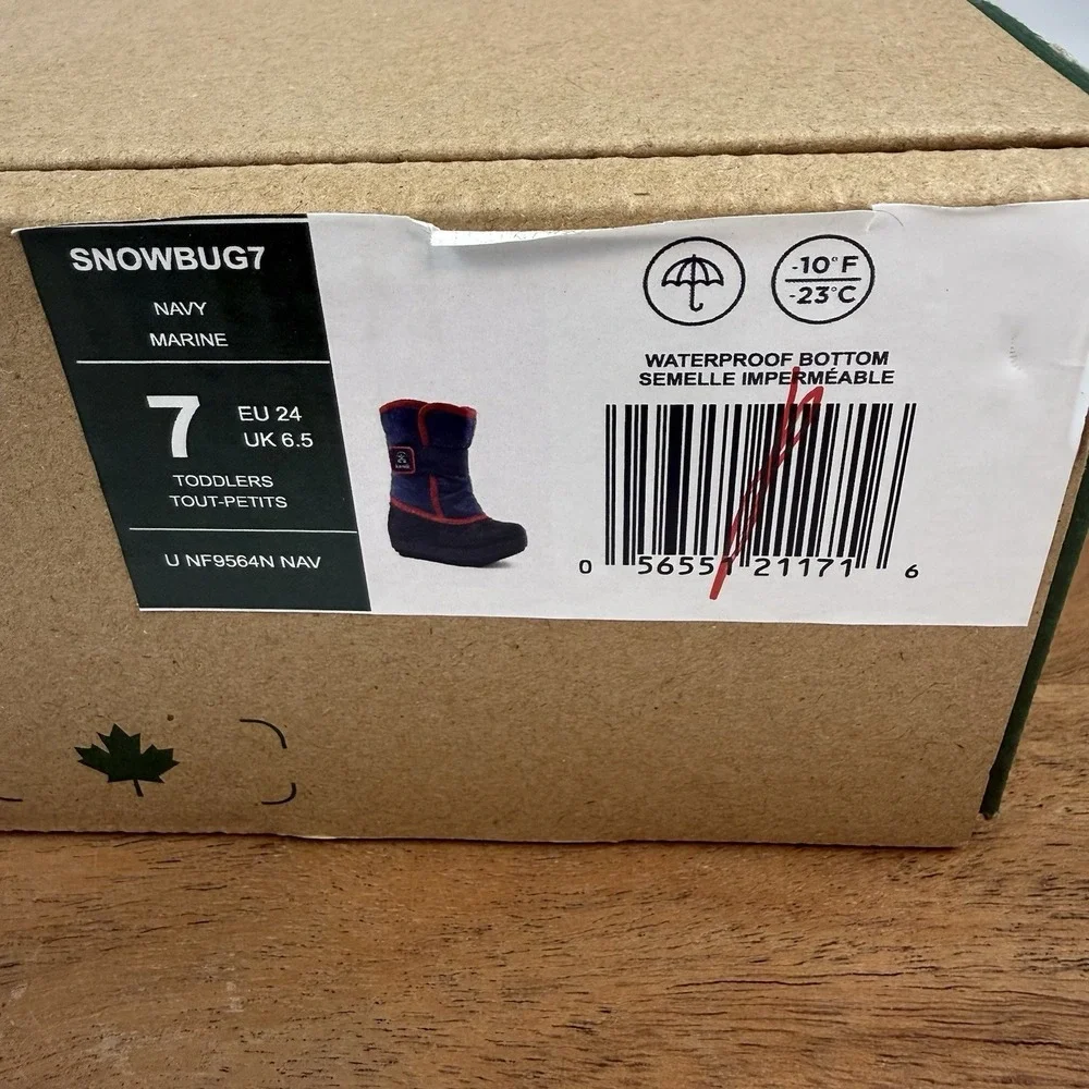 New Kids Kamik Snowbug 7 Insulated Faux Fur Lined Waterproof Snow Boots Size 7 C